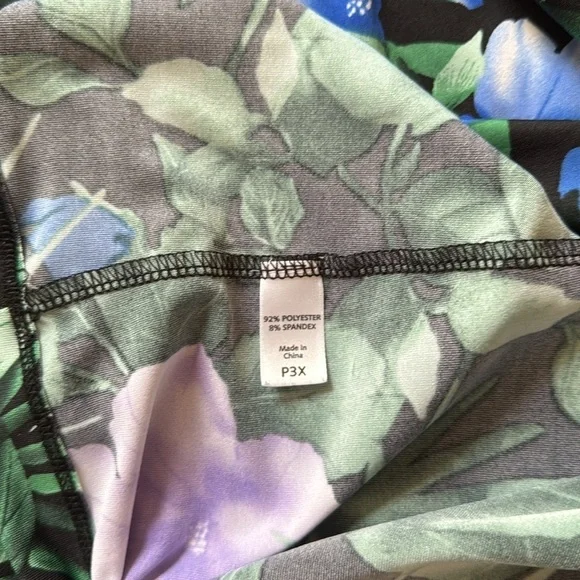 Stan Herman Silky Jersey Hibiscus plus dress size 3X - Picture 9 of 9